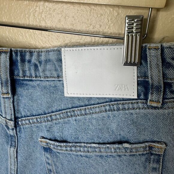 Zara Shorts Women's 10 Blue Cut Off Hi-Rise Denim NWT - Picture 9 of 11